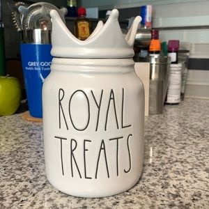 Rae Dunn Royal Treats Dog Cat Pet Canister